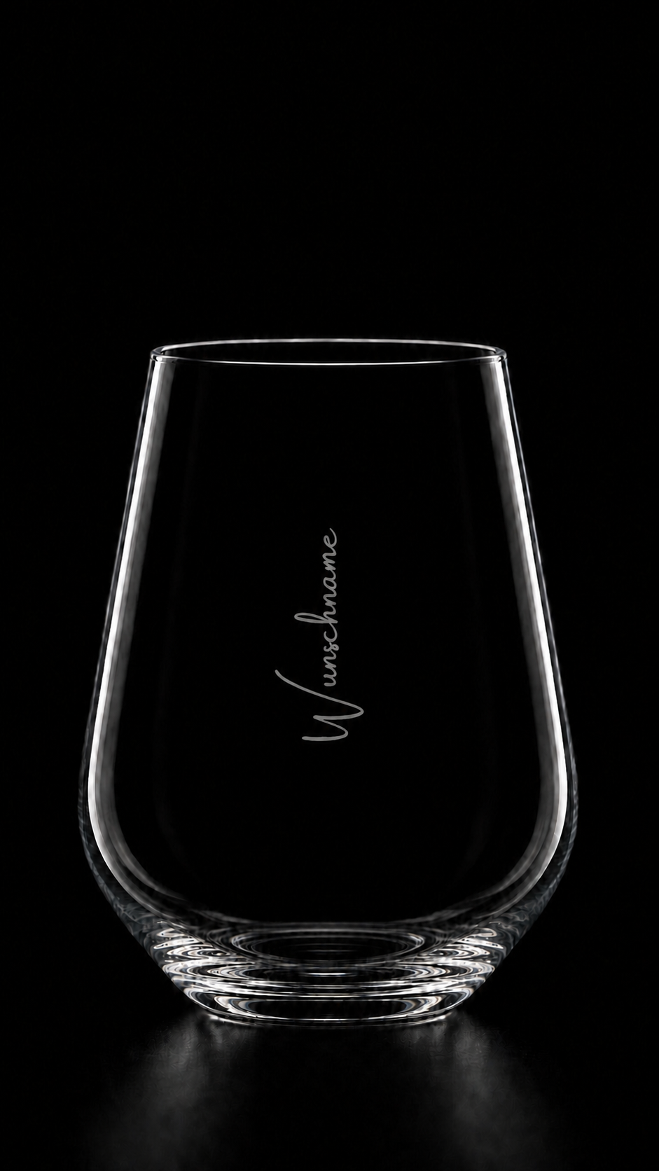 Weinglas oder Champagnerglas mit Name