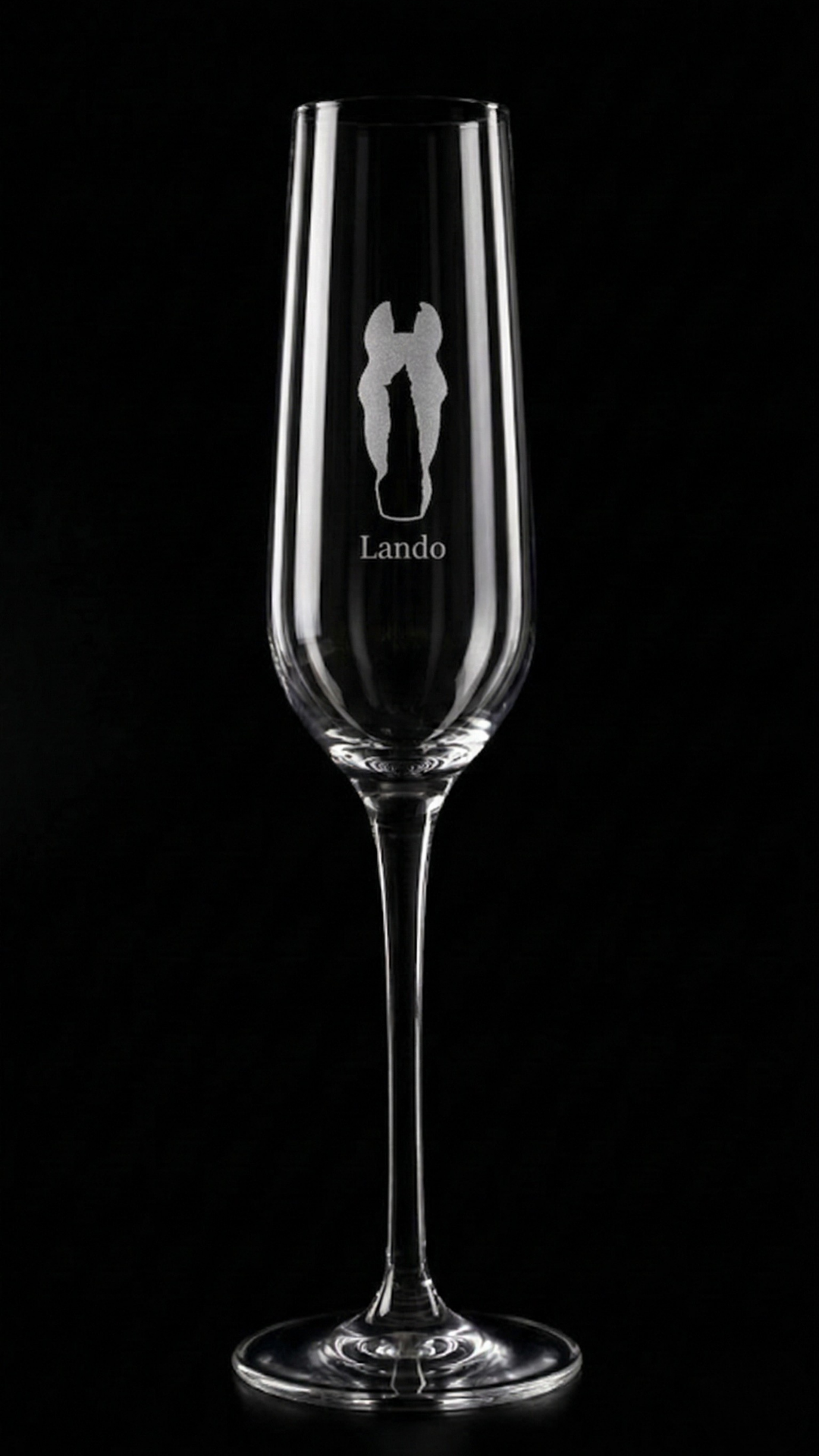 Champagnerglas mit individuellem Pferdekopf