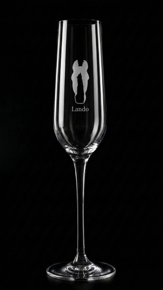 Champagnerglas mit individuellem Pferdekopf