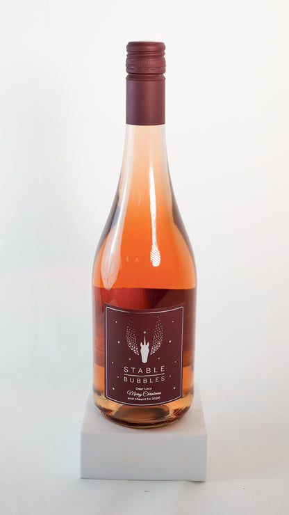 Flasche mit personalisiertem Weihnachtsgruß