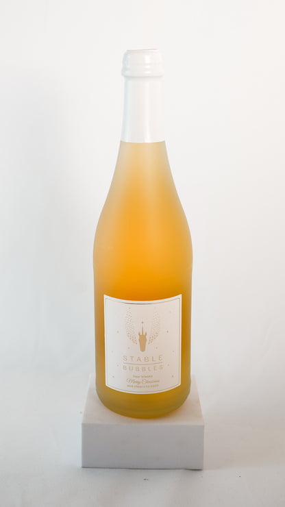 Flasche mit personalisiertem Weihnachtsgruß