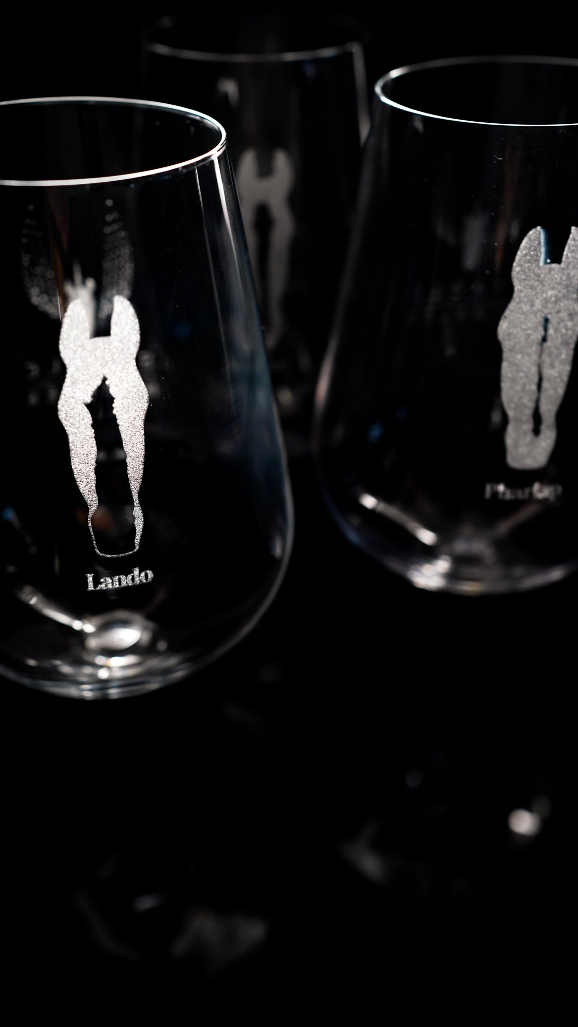 Set: Flasche & Glas mit individuellem Pferdekopf