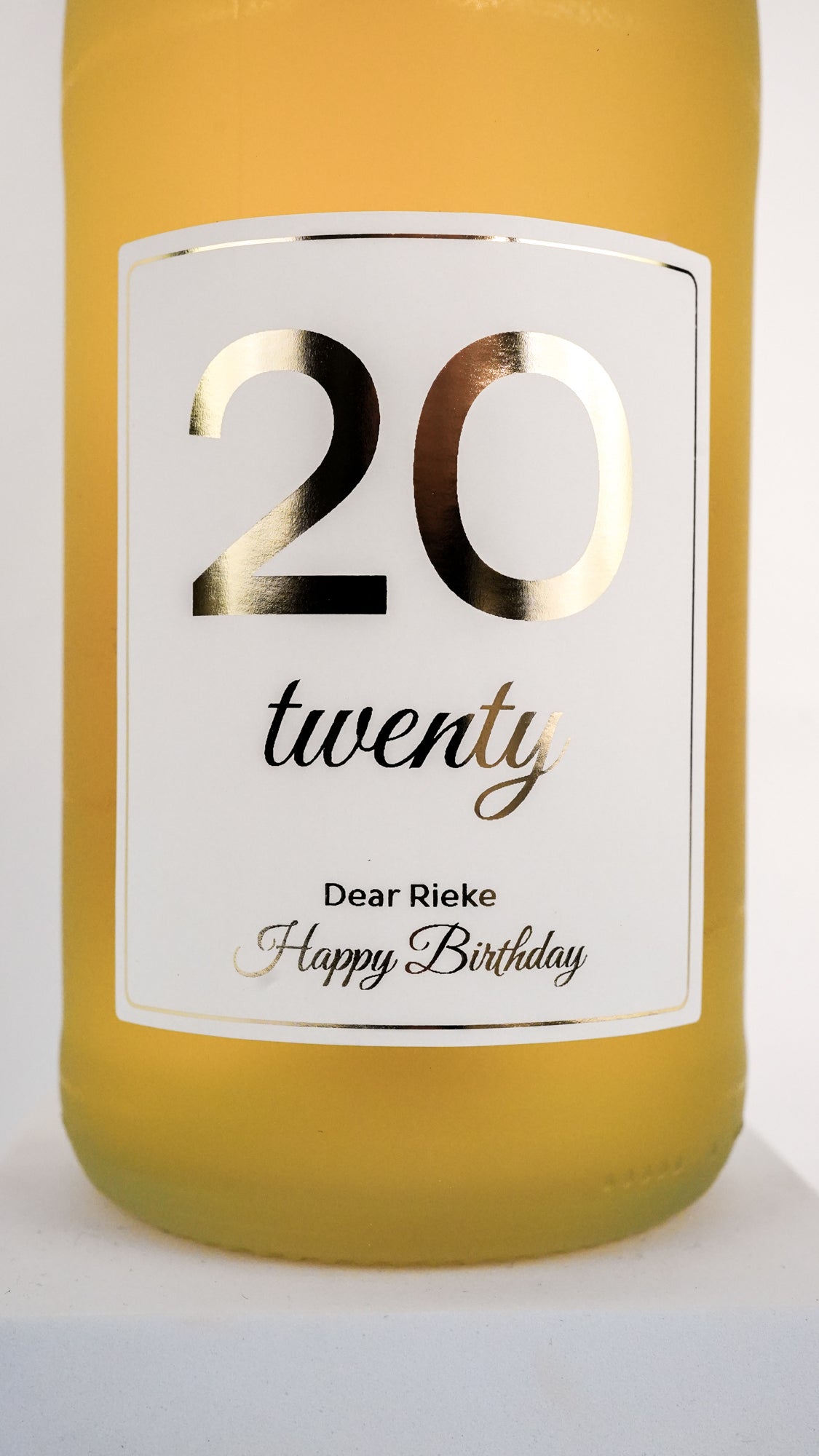 Personalisierte Geburtstagsflasche