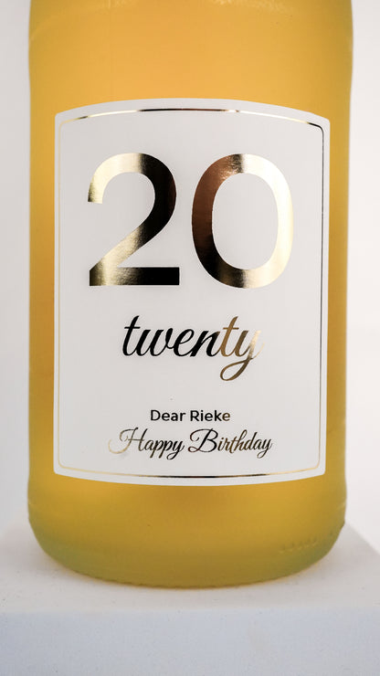 Personalisierte Geburtstagsflasche