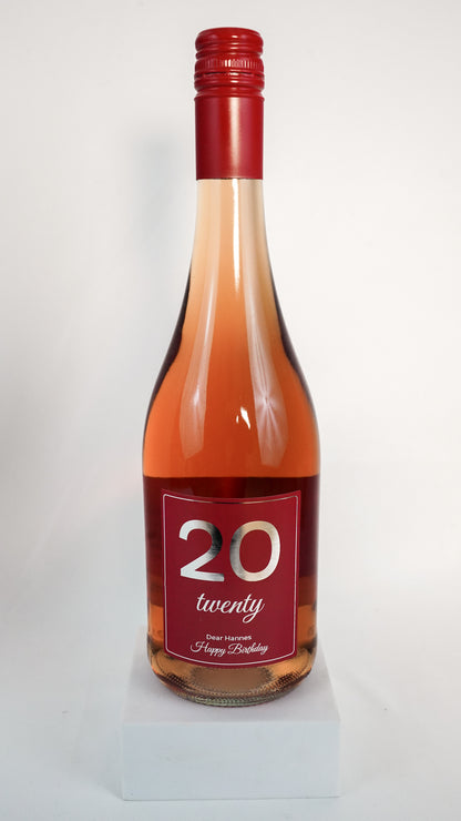 Personalisierte Geburtstagsflasche