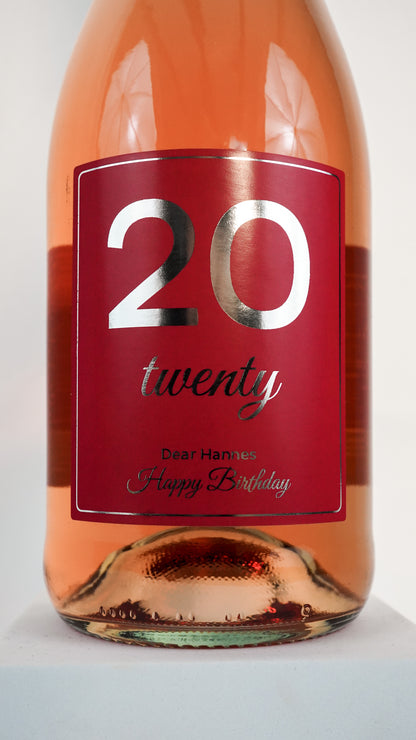 Personalisierte Geburtstagsflasche