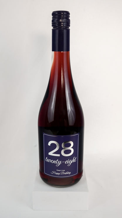 Personalisierte Geburtstagsflasche
