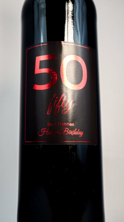 Personalisierte Geburtstagsflasche