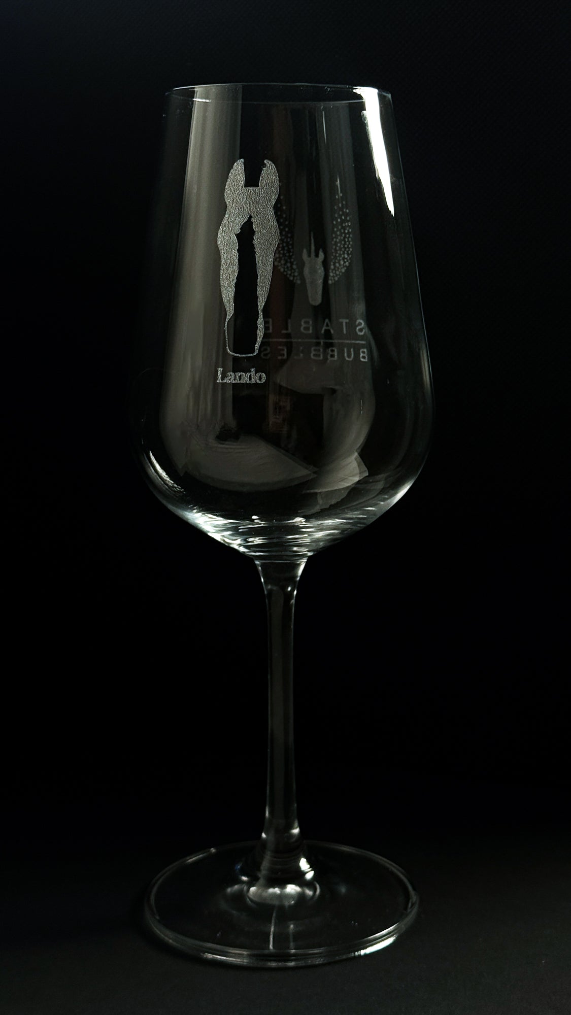 Set: Flasche & Glas mit individuellem Pferdekopf