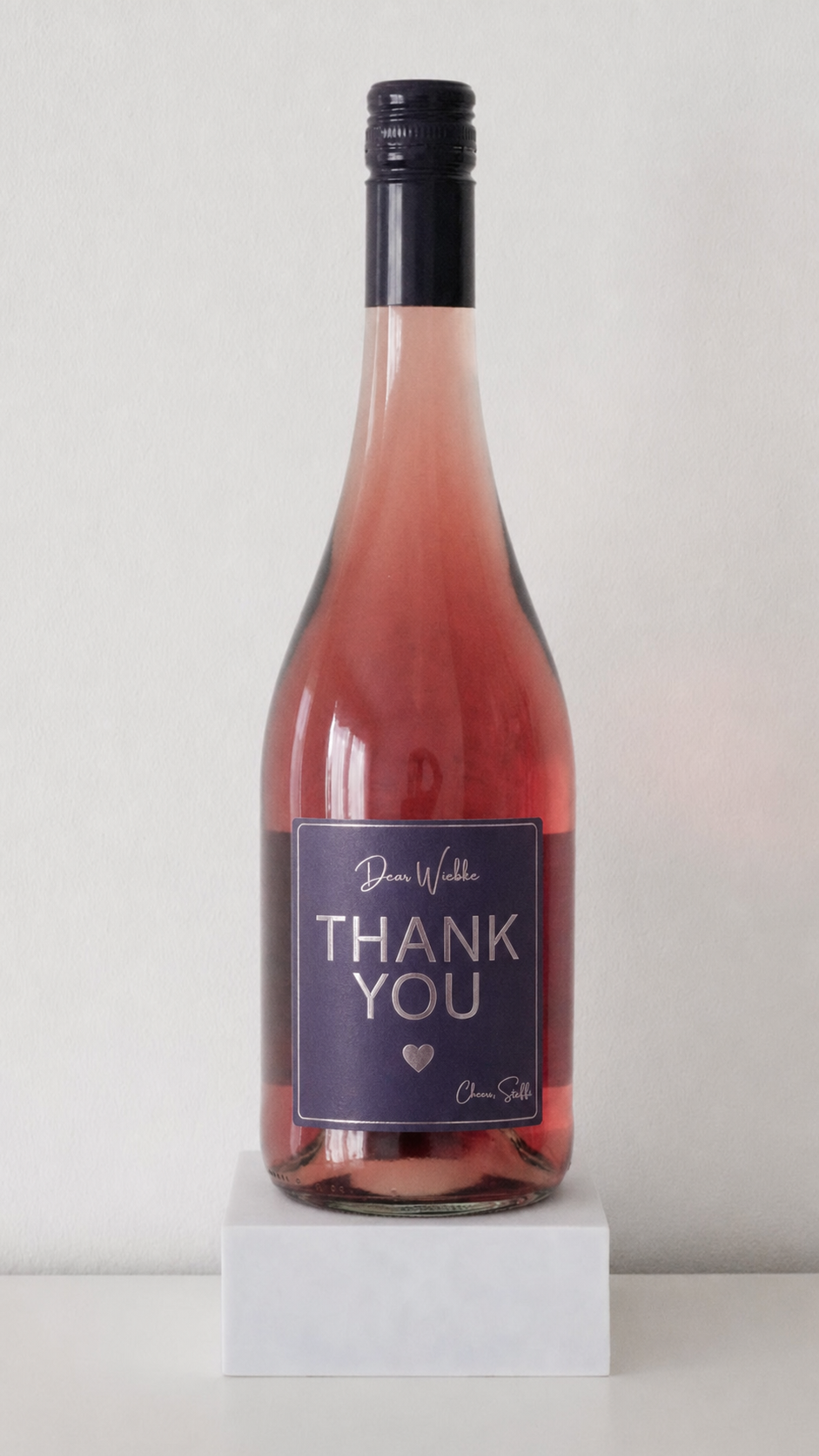 Weinflasche Thank You (Danke)
