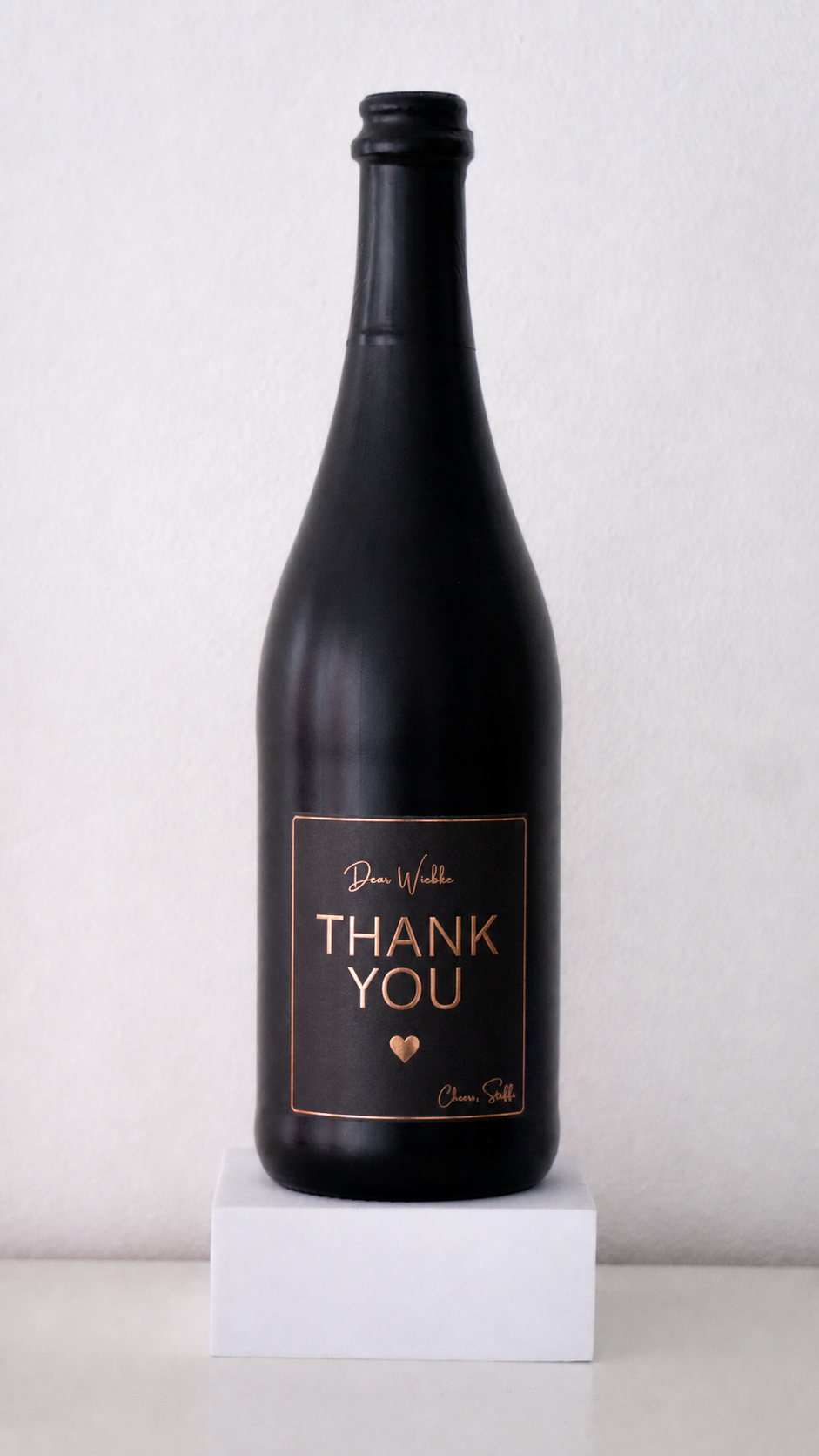 Weinflasche Thank You (Danke)