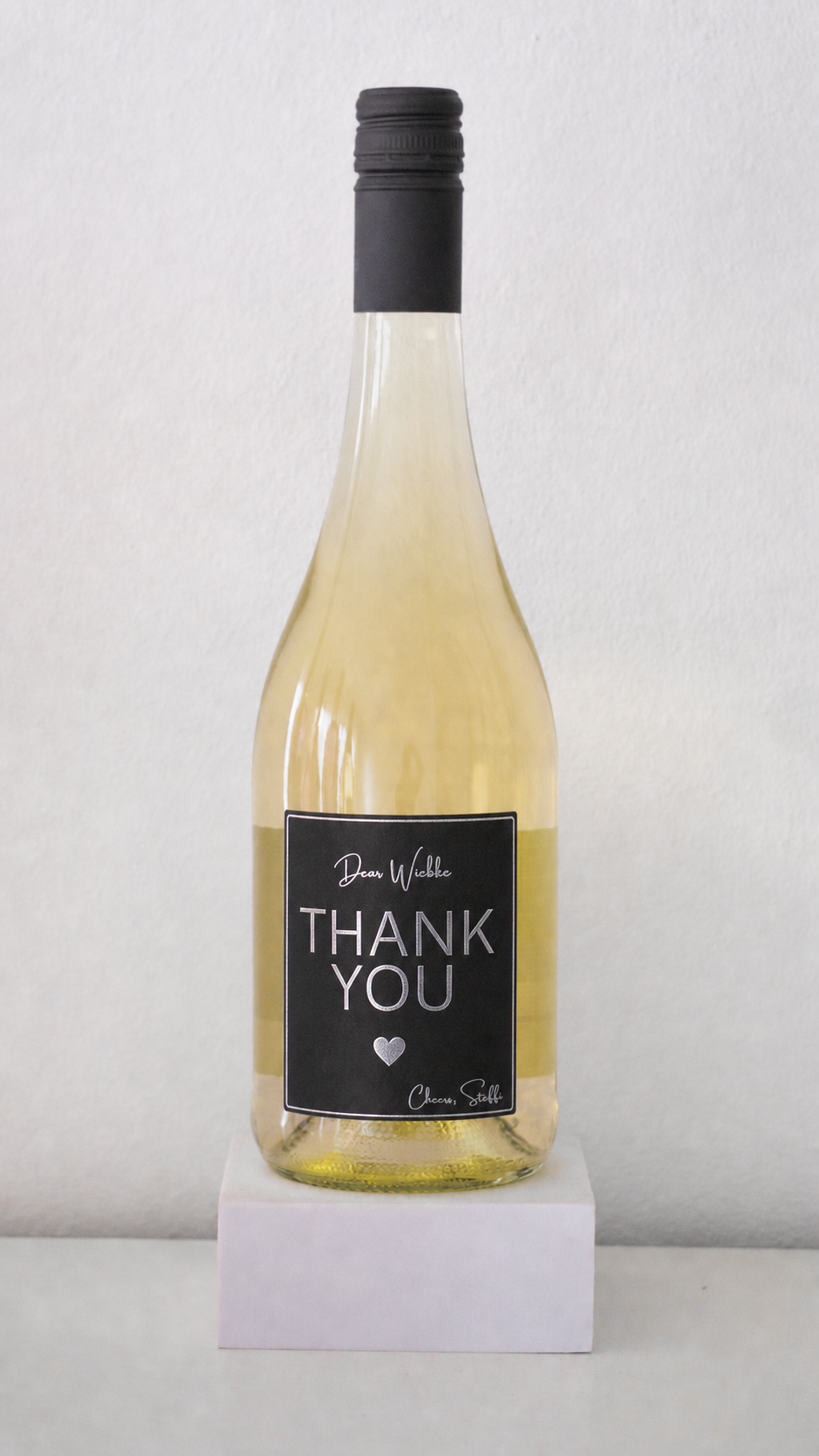 Weinflasche Thank You (Danke)