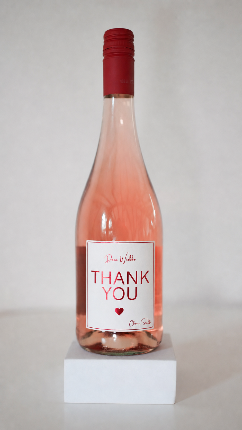 Weinflasche Thank You (Danke)