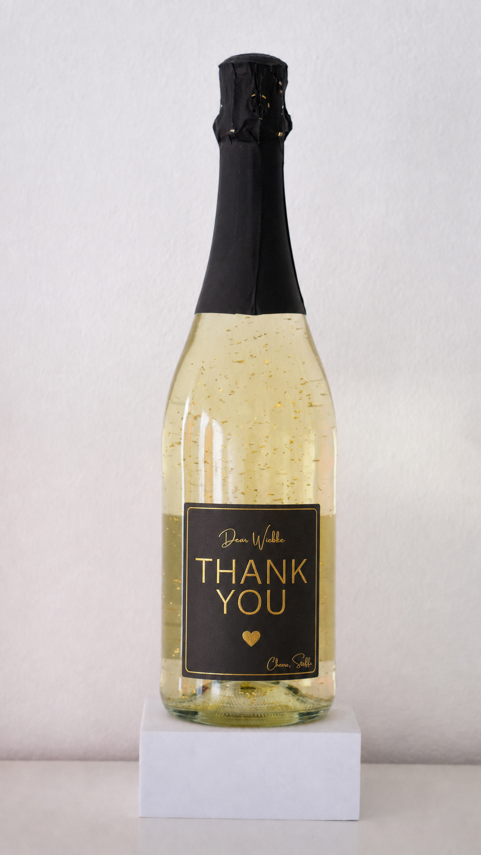 Weinflasche Thank You (Danke)