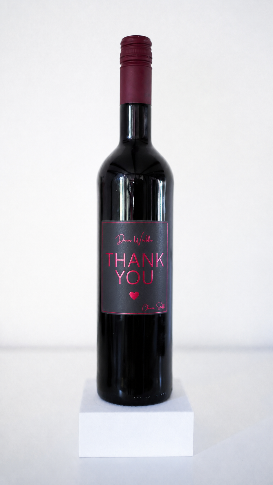 Weinflasche Thank You (Danke)