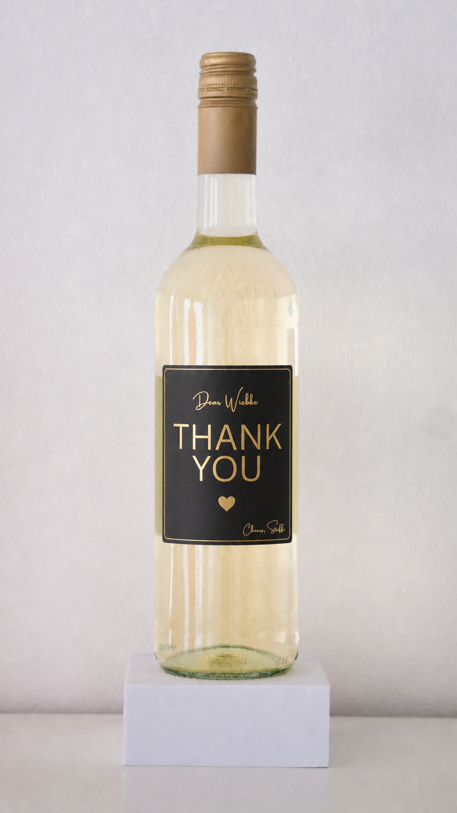 Weinflasche Thank You (Danke)