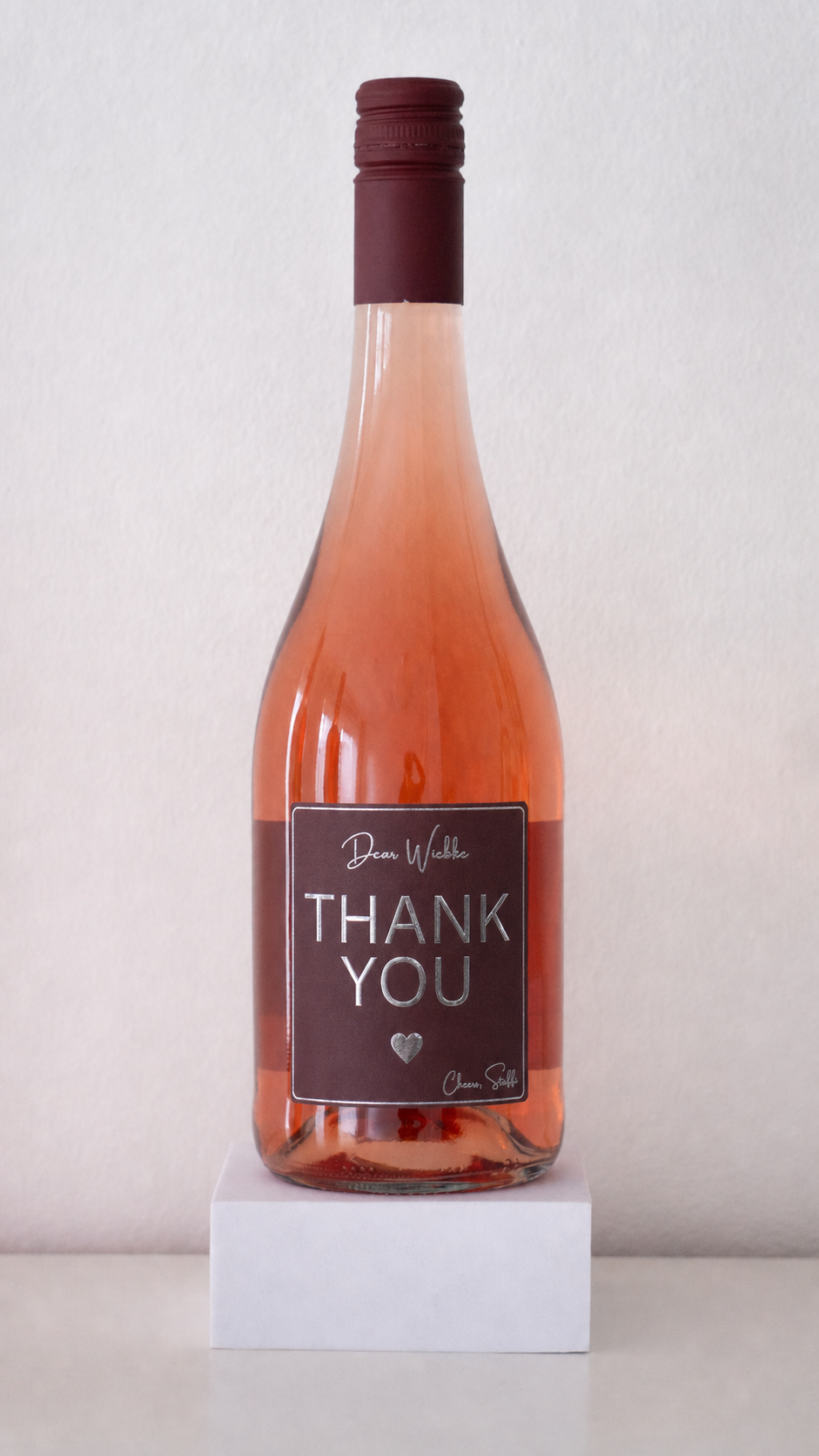 Weinflasche Thank You (Danke)