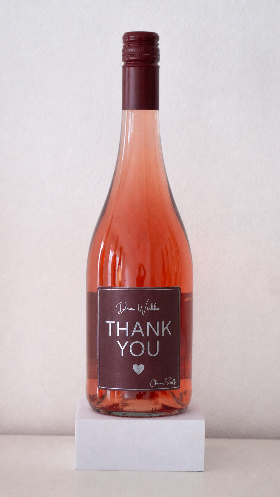 Weinflasche Thank You (Danke)