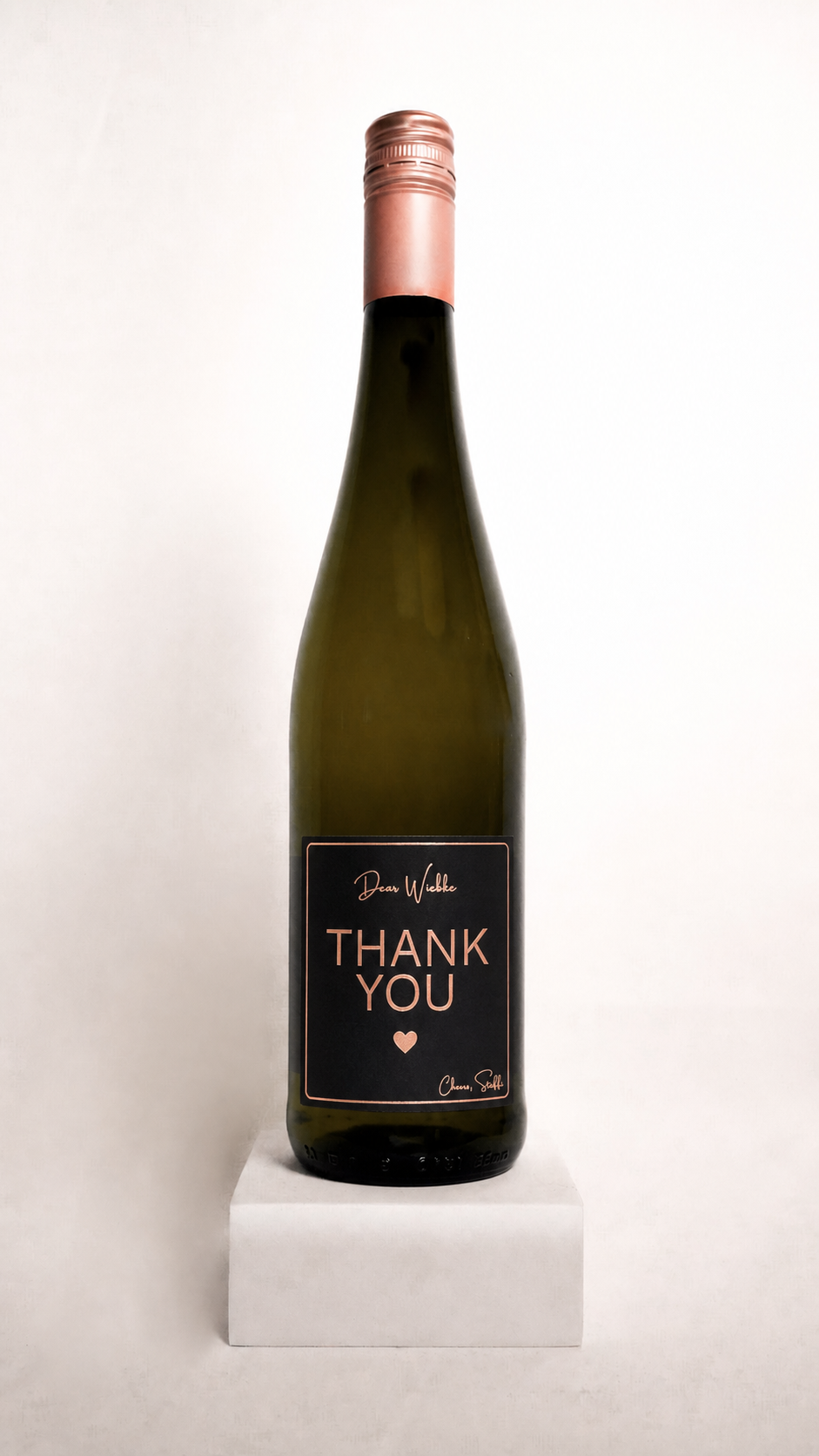 Weinflasche Thank You (Danke)