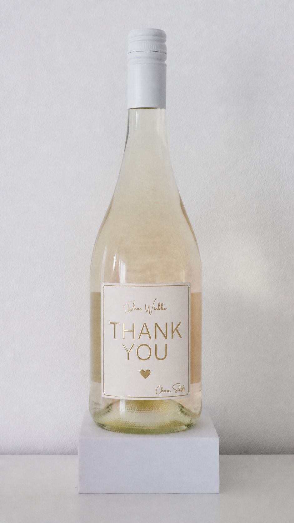 Weinflasche Thank You (Danke)