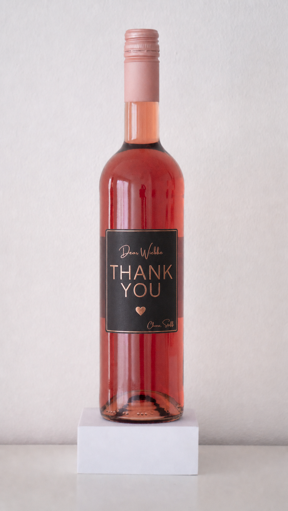 Weinflasche Thank You (Danke)