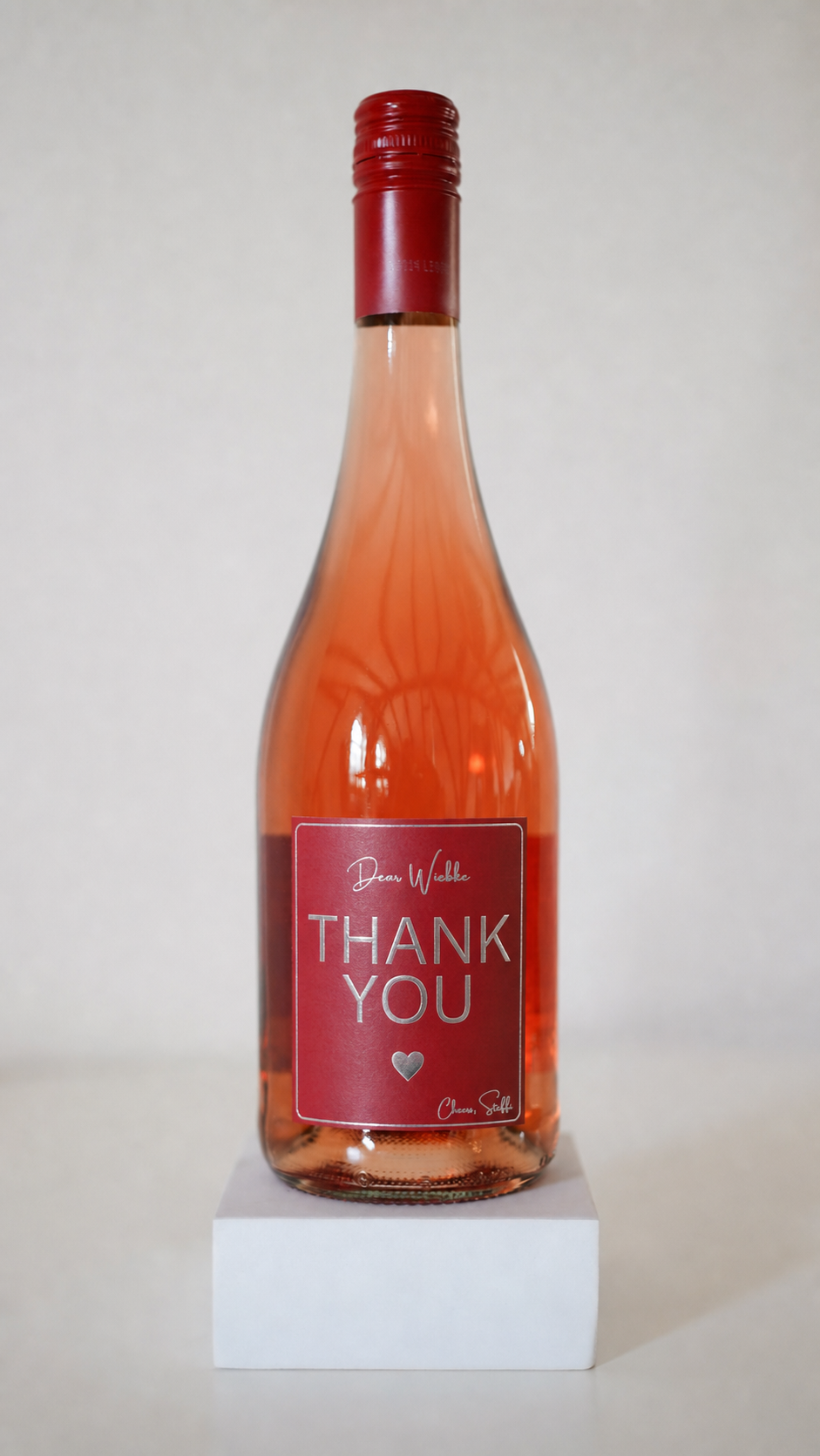 Weinflasche Thank You (Danke)