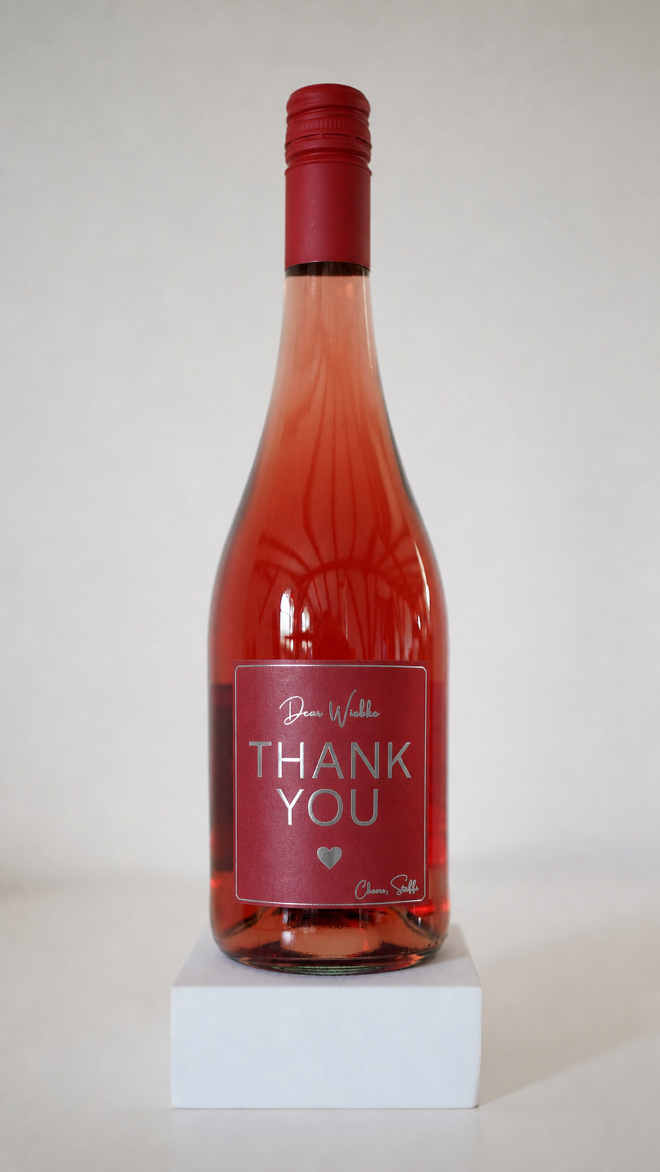Weinflasche Thank You (Danke)