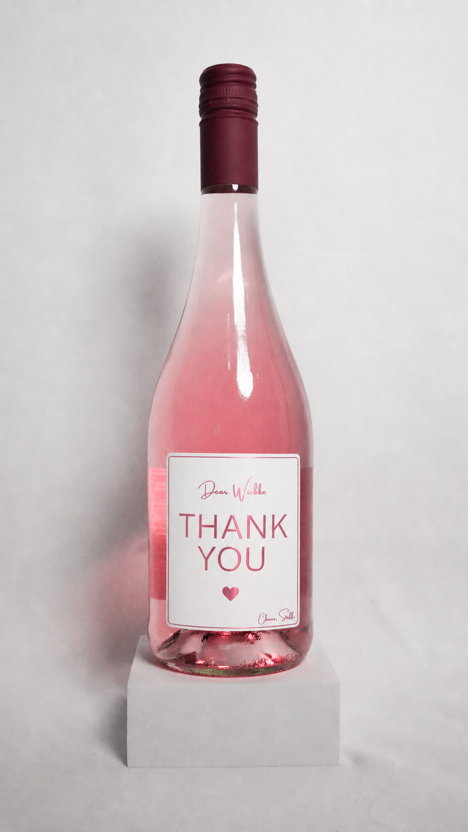 Weinflasche Thank You (Danke)