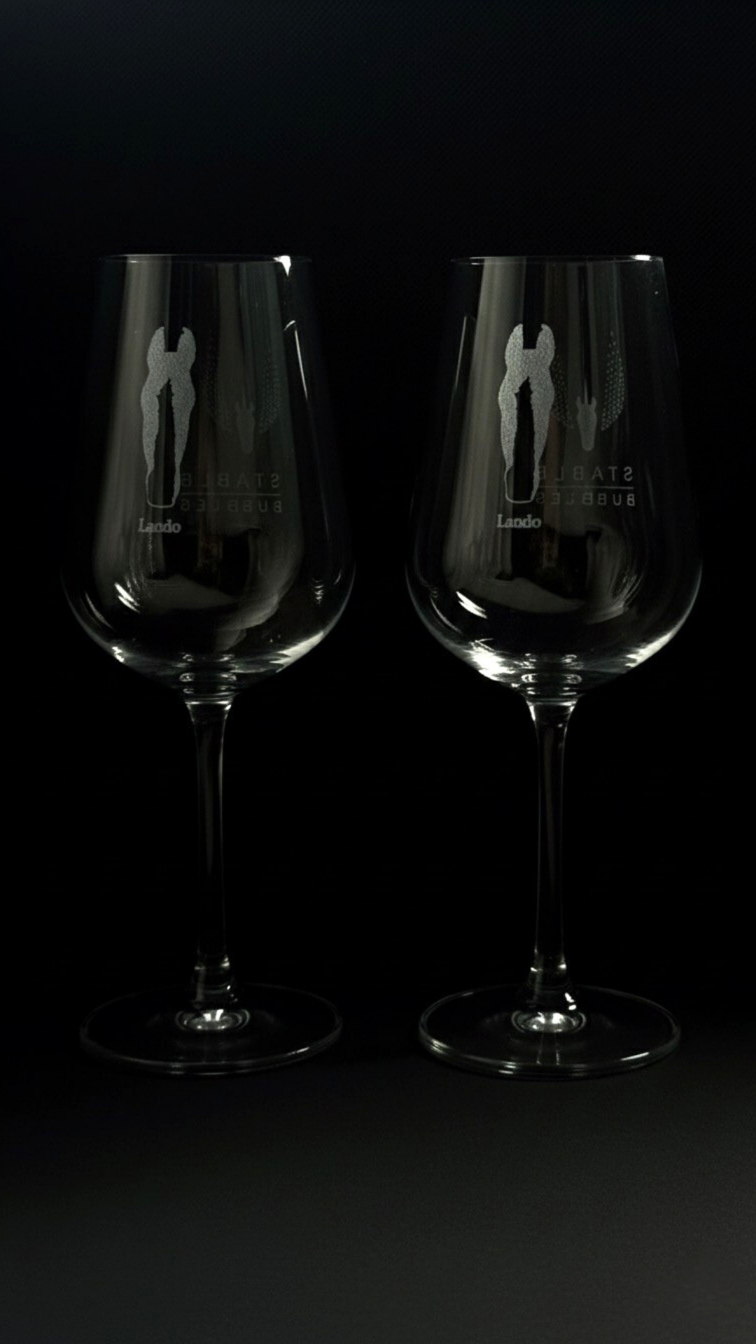 Individueller Pferdekopf auf Weinglas graviert