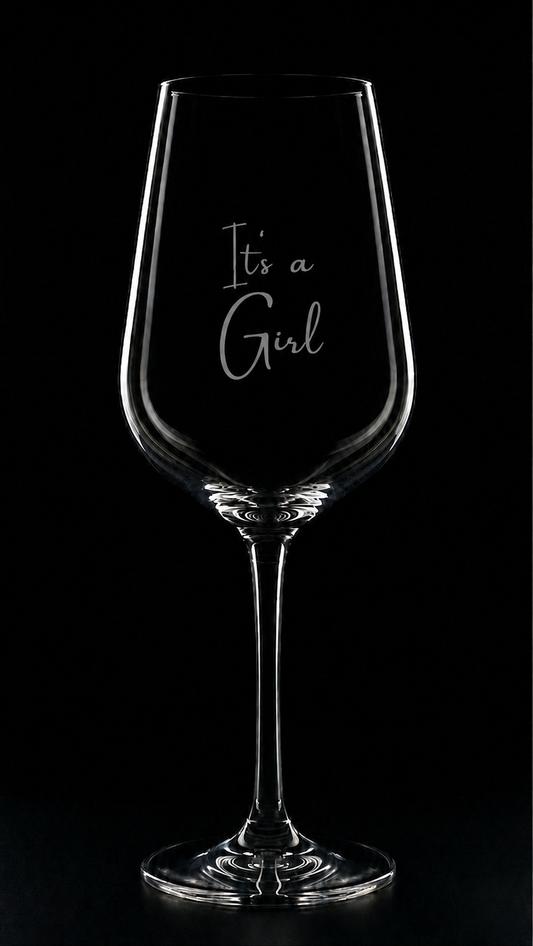 Weinglas oder Champagnerglas "Gender Reveal"