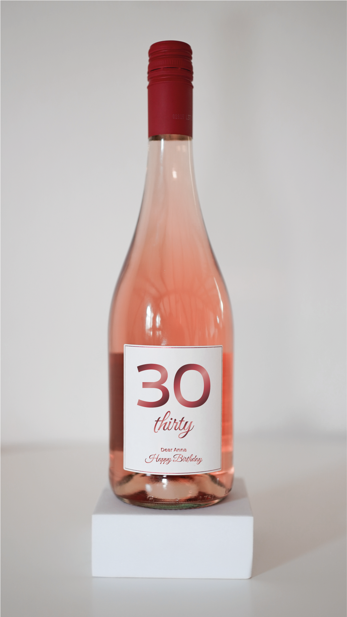 Personalisierte Geburtstagsflasche