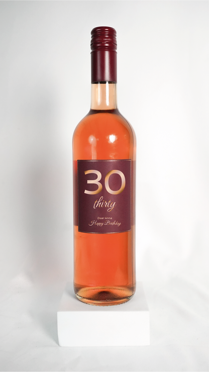 Personalisierte Geburtstagsflasche